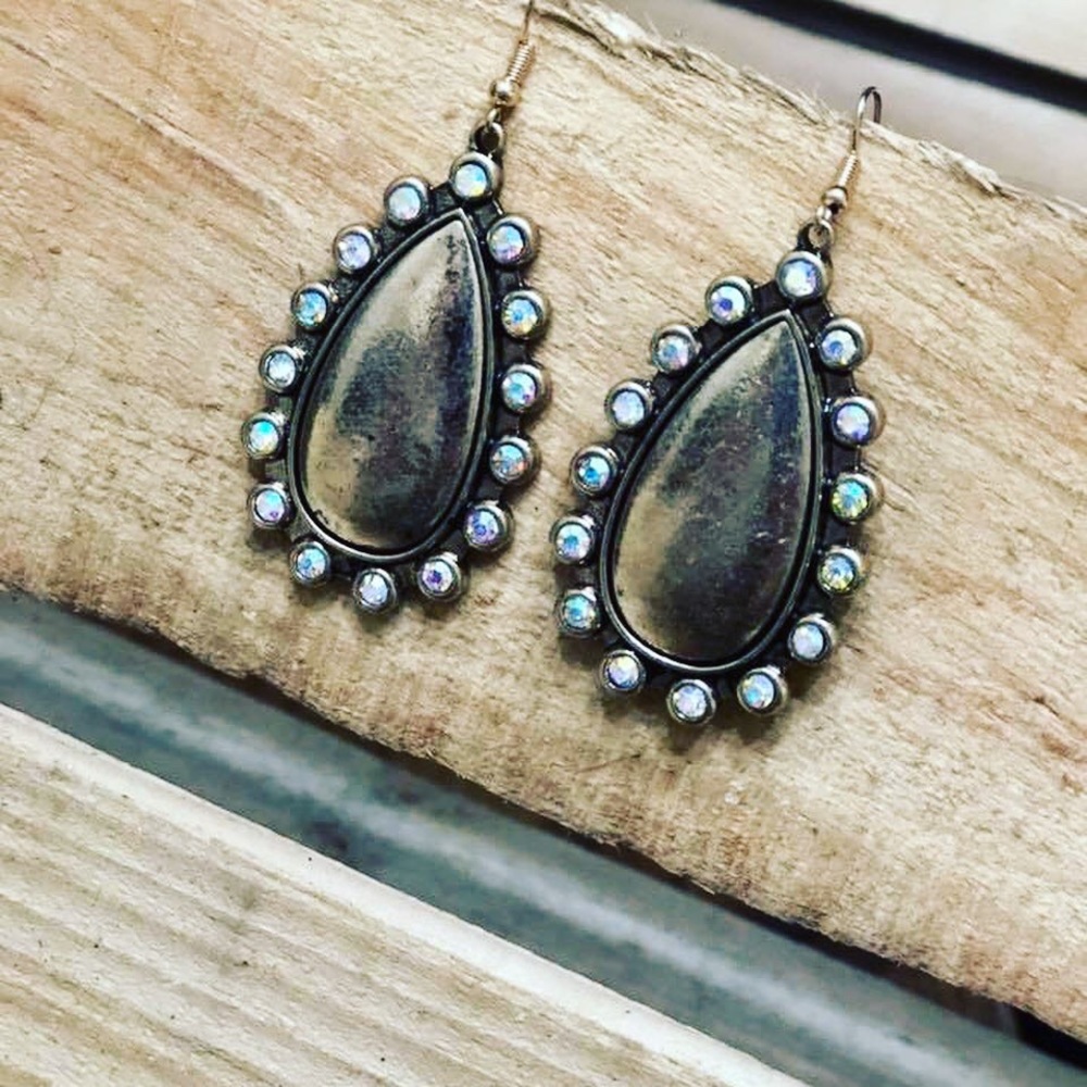 Oval Iridescent Earrings